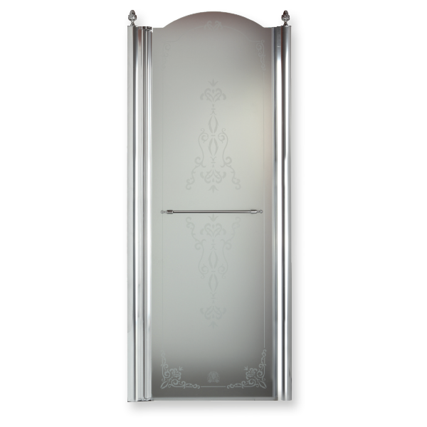 Душевая дверь DX, стекло матовое с декором 90 см Migliore Diadema ML.DDM-22.591.ST