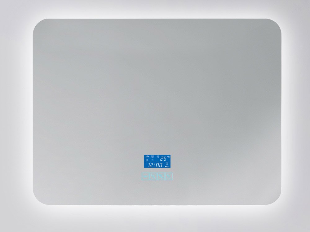 Зеркало с сенсорным выключателем, bluetooth спикером, цифровым термометром BelBagno арт. SPC-800-600-LED