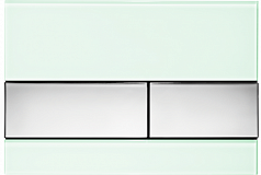 Кнопка смыва, стекло зеленое/клавиша хром TECE Square арт. 9240805