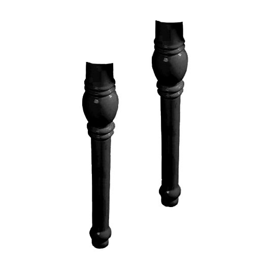 Ножки керамические черные для раковины (1 шт)  Kerasan Retro 1083 04