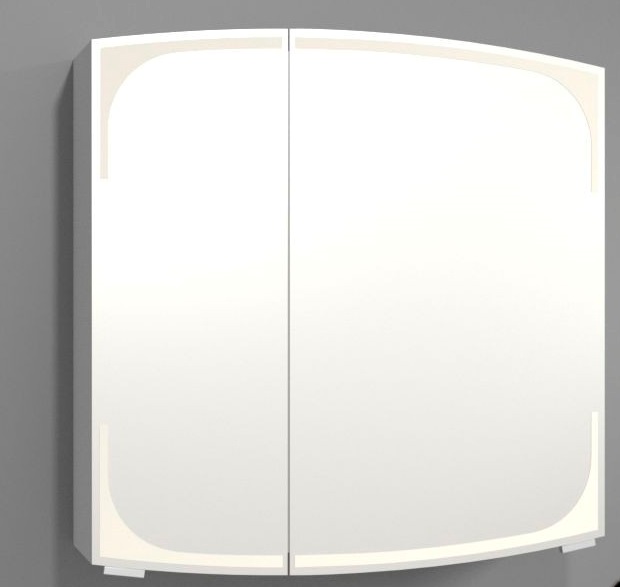 Зеркальный шкаф с подсветкой 70 см правый матовый корпус Classic Line Puris арт. S2A 437 R 39
