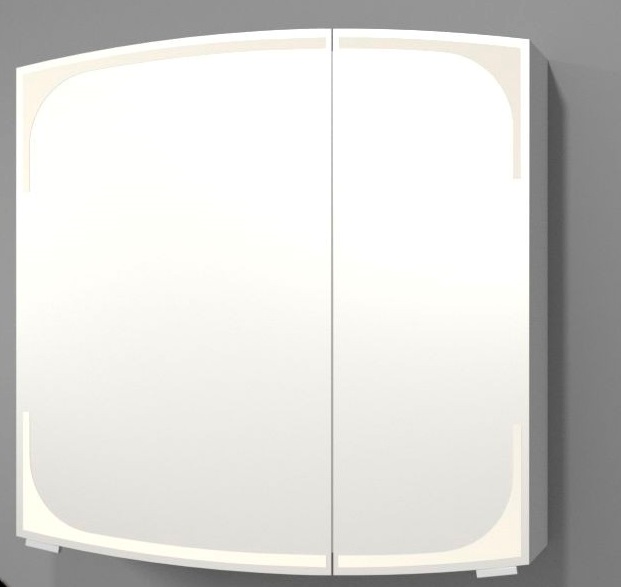 Зеркальный шкаф с подсветкой 70 см левый матовый корпус Classic Line Puris арт. S2A 437 L 39