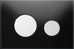 Кнопка смыва, стекло черное/клавиша хром глянцевый TECE Loop арт. 9240656