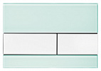 Кнопка смыва, стекло зеленое/клавиша белая TECE Square арт. 9240803
