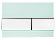 Кнопка смыва, стекло зеленое/клавиша белая TECE Square арт. 9240803