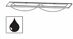 Раковина двойная накладная стеклянная 120 см Cool Line Puris арт. SWG 7120 83