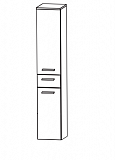 Пенал высокий 30 см левый глянец Puris арт. HNA 053A W L(161)