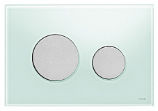 Кнопка смыва, стекло зеленое/клавиша хром матовый TECE Loop арт. 9240652