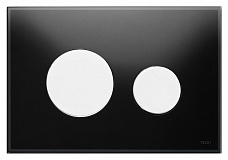Кнопка смыва, стекло черное/клавиша белая TECE Loop арт. 9240654