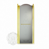 Душевая дверь SX, стекло матовое с декором 80 см Migliore Diadema арт. ML.DDM-22.582.ST 
